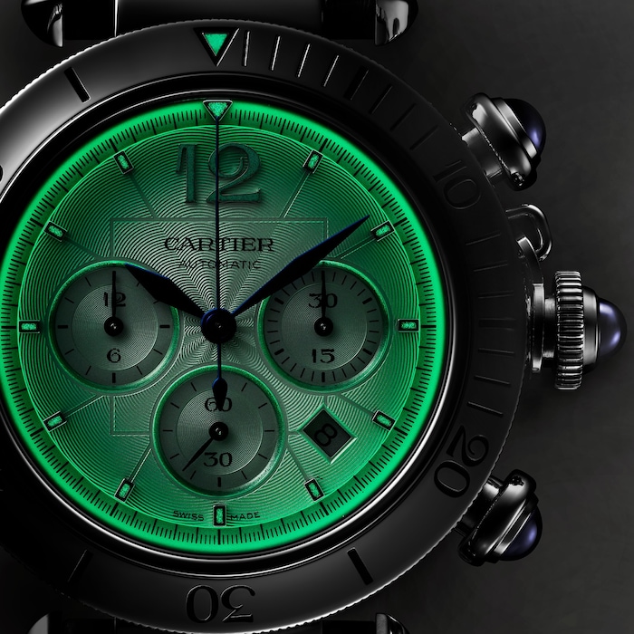 Cartier Pasha De Cartier 41mm, Chronograph, Automatic Movement, Steel, Interchangeable Metal And Leather Straps