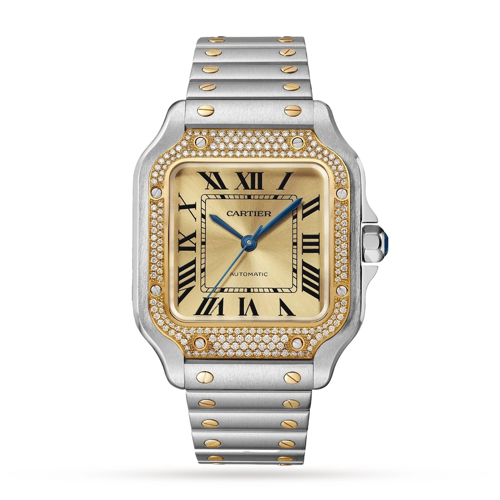 Cartier Santos De Cartier Medium Model, Mechanical Movement With Automatic Winding Cartier Santos De Cartier Medium Model, Mechanical Movement With Automatic Winding