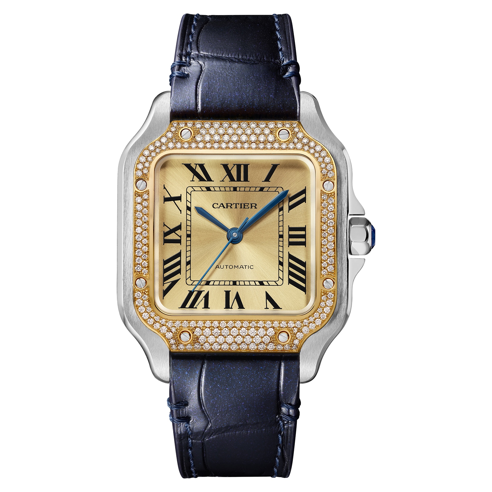 Cartier Santos De Cartier Medium Model, Mechanical Movement With Automatic Winding Cartier Santos De Cartier Medium Model, Mechanical Movement With Automatic Winding