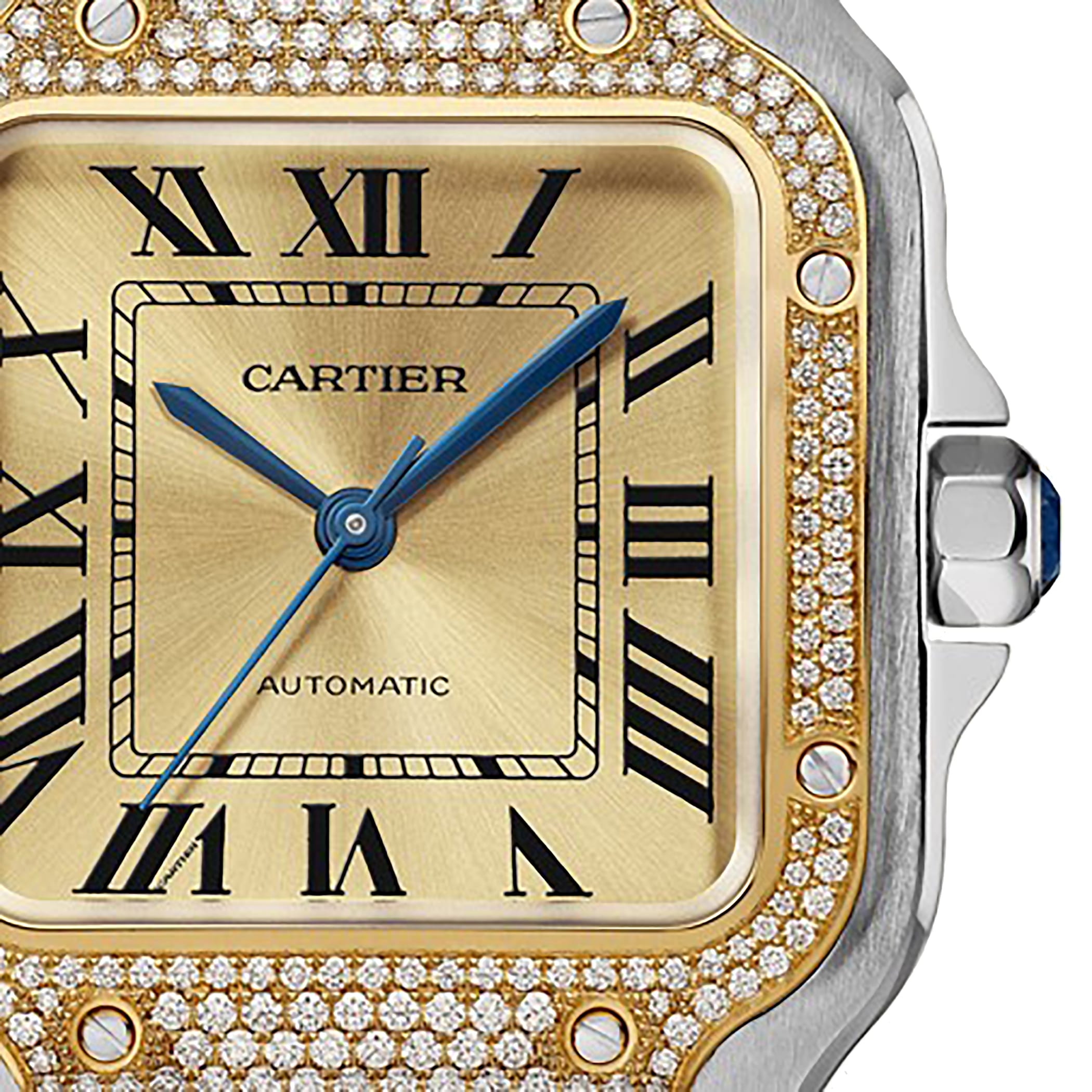 Cartier Santos De Cartier Medium Model, Mechanical Movement With Automatic Winding Cartier Santos De Cartier Medium Model, Mechanical Movement With Automatic Winding