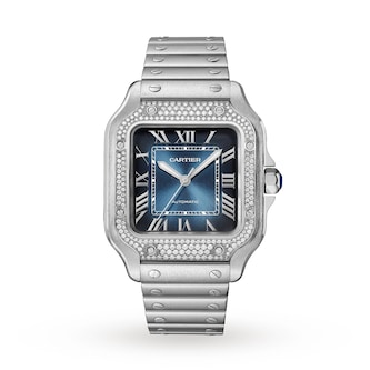 Cartier Santos De Cartier Watch, Medium Model, Mechanical Movement With Automatic Winding Cartier Santos De Cartier Watch, Medium Model, Mechanical Movement With Automatic Winding
