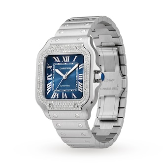Cartier Santos De Cartier Watch, Medium Model, Mechanical Movement With Automatic Winding Cartier Santos De Cartier Watch, Medium Model, Mechanical Movement With Automatic Winding