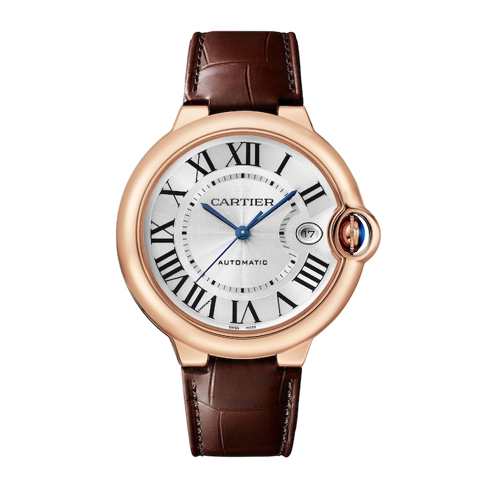 Cartier Ballon Bleu De Cartier Watch, 40mm, Automatic Movement, 18k Rose Gold, Leather