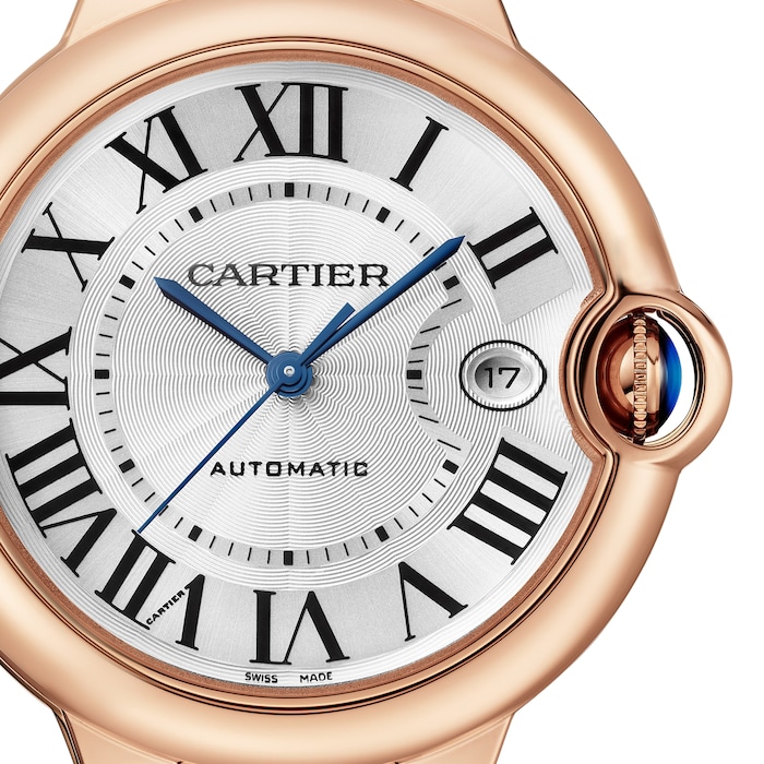 Cartier Ballon Bleu De Cartier Watch, 40mm, Automatic Movement, Rose Gold, Leather