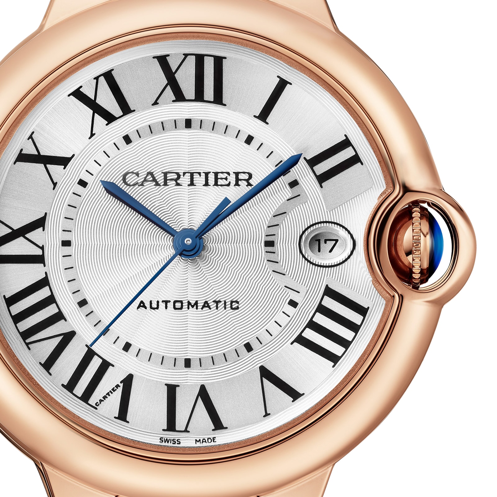 Cartier Ballon Bleu De Cartier Watch, 40mm, Automatic Movement, Rose Gold, Leather