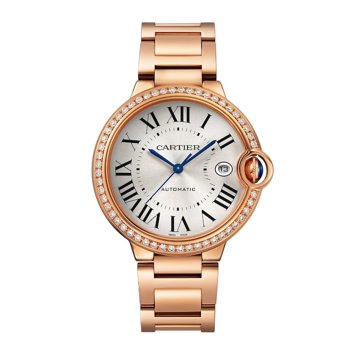 Cartier Ballon Bleu De Cartier Watch, 40mm, Automatic Movement, Rose Gold, Diamonds