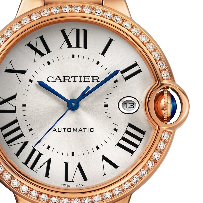 Cartier Ballon Bleu De Cartier Watch, 40mm, Automatic Movement, Rose Gold, Diamonds