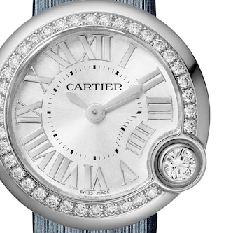 Cartier Ballon Blanc De Cartier Watch 26mm, Steel, Diamonds, Leather Cartier Ballon Blanc De Cartier Watch 26mm, Steel, Diamonds, Leather