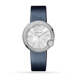 Cartier Ballon Blanc De Cartier Watch 30mm, Steel, Diamonds, Leather
