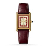 Cartier Tank Louis Cartier Watch, Large Model, Hand-Wound Mechanical Movement, Yellow Gold, Leather
