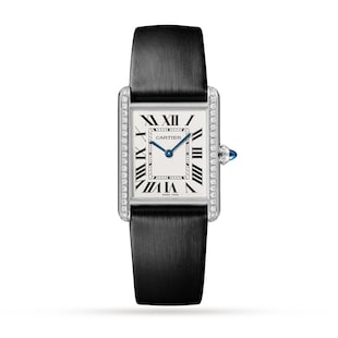 Cartier Tank Must Watch, Large Model, Quartz Movement, Steel, Diamonds