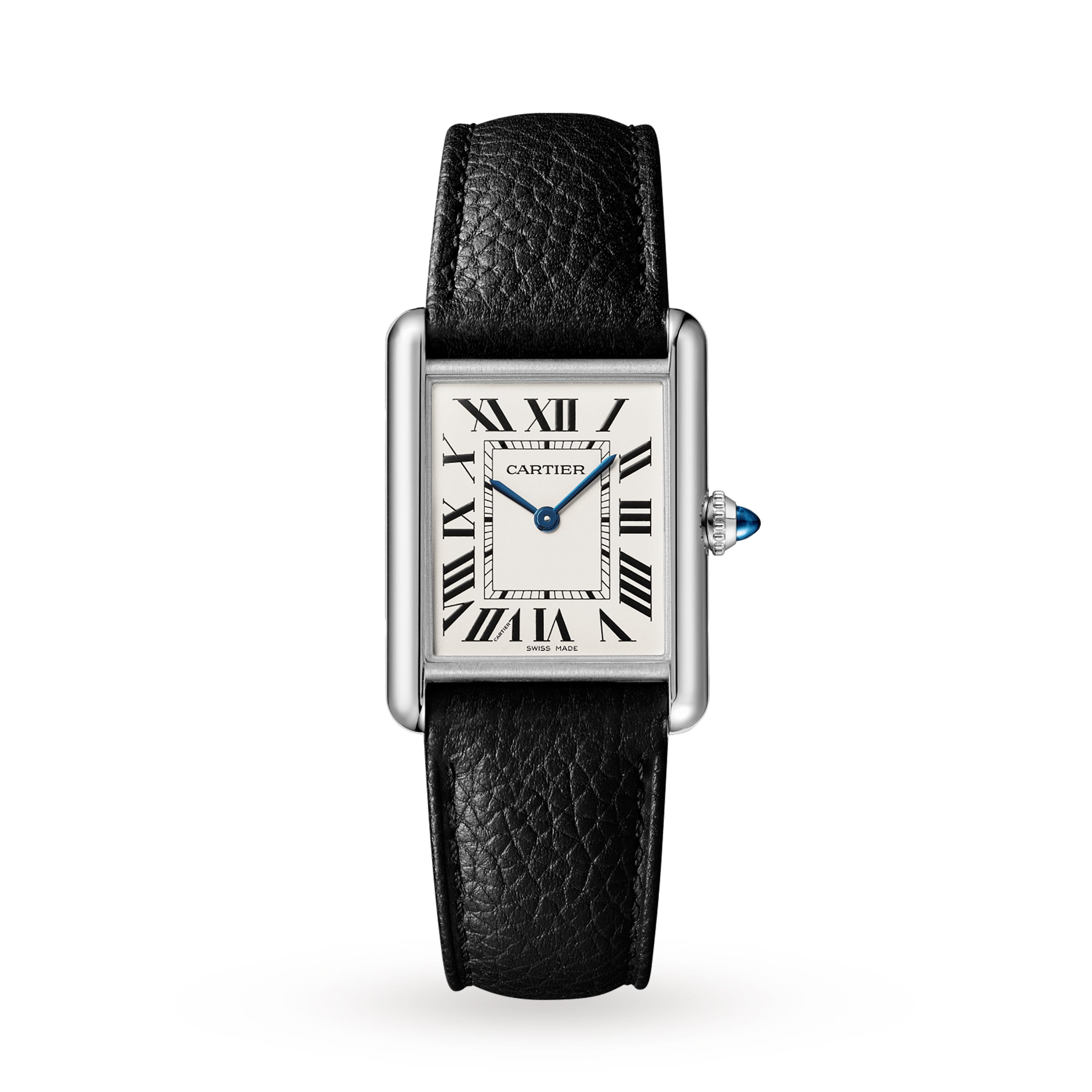 Cartier Tank Must, Large Model, Quartz Movement, Steel, Leather 