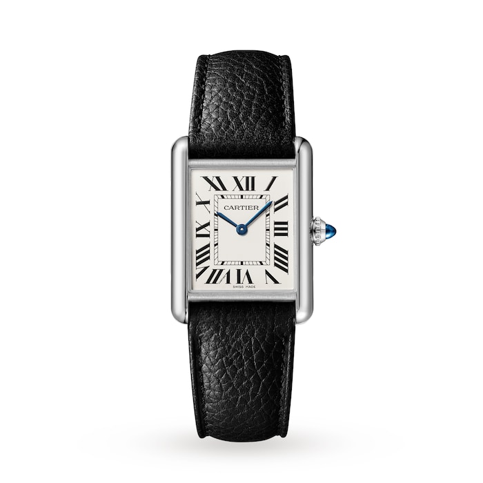 Cartier Tank Must, Large model, quartz movement, steel, leather