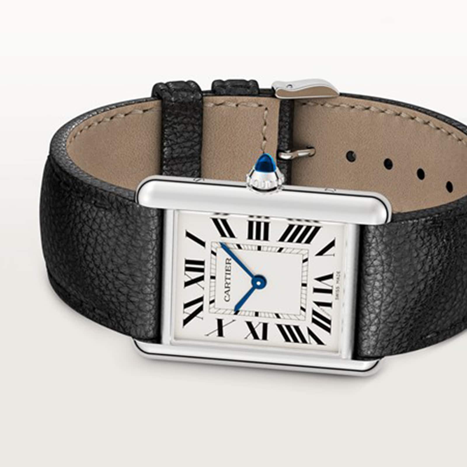 Cartier Tank Must, Large Model, Quartz Movement, Steel, Leather WSTA0041 Watches Of Switzerland US