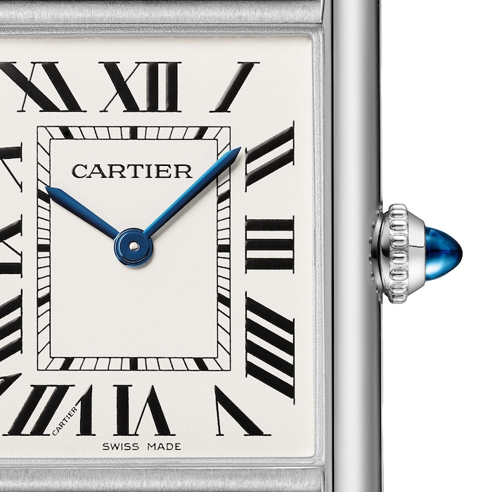 Cartier Tank Must, Large Model, Quartz Movement, Steel, Leather