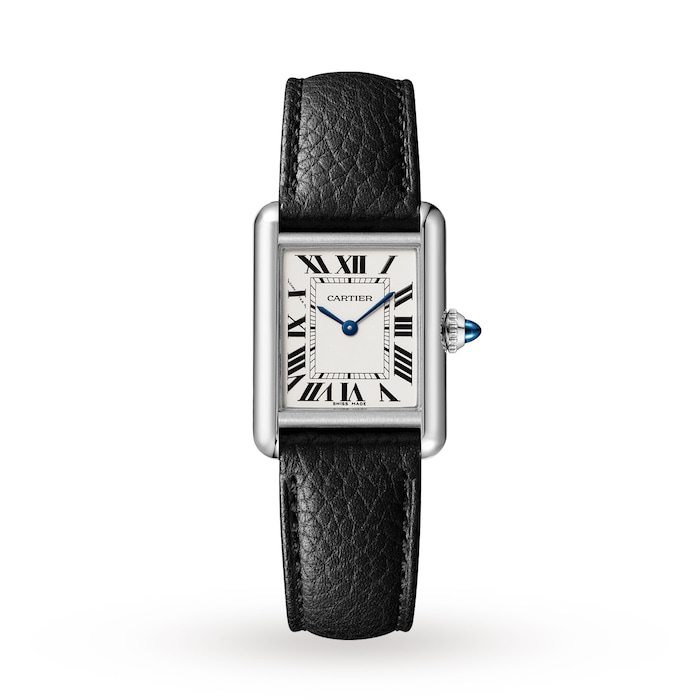 Cartier Tank Must, Small model, quartz movement, steel, leather