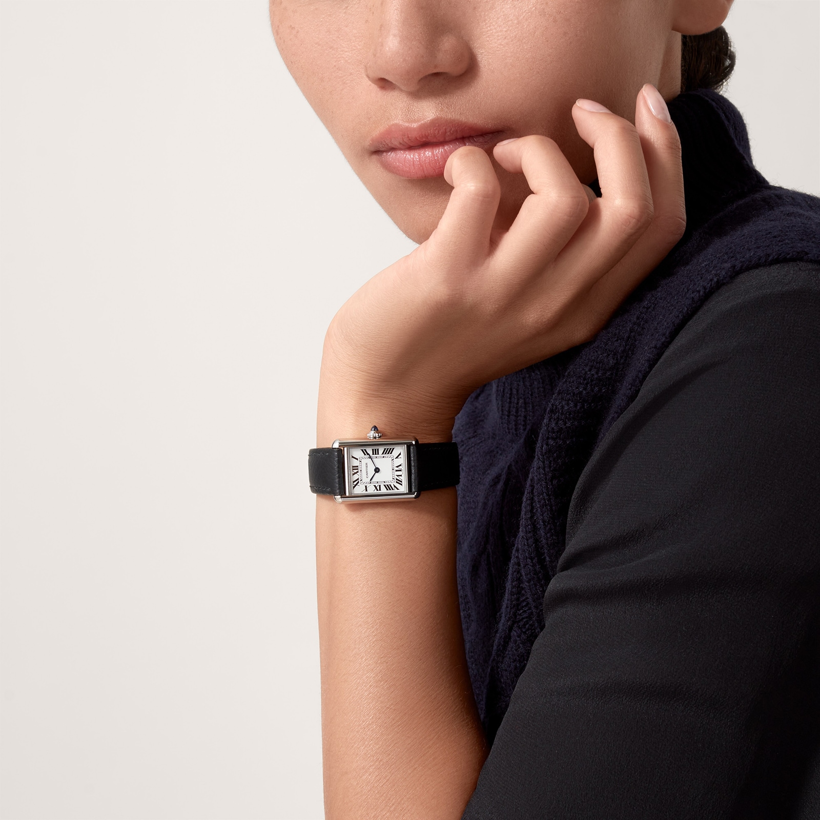 Cartier Tank Must, Small Model, Quartz Movement, Steel, Leather