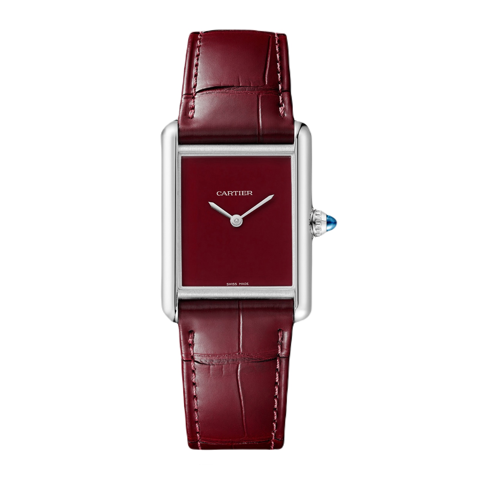 Cartier Tank Must De Cartier, Large Model, Quartz Movement, Steel, Leather