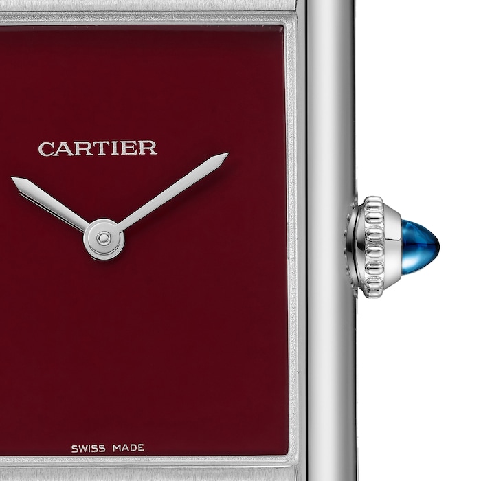 Cartier Tank Must De Cartier, Large Model, Quartz Movement, Steel, Leather
