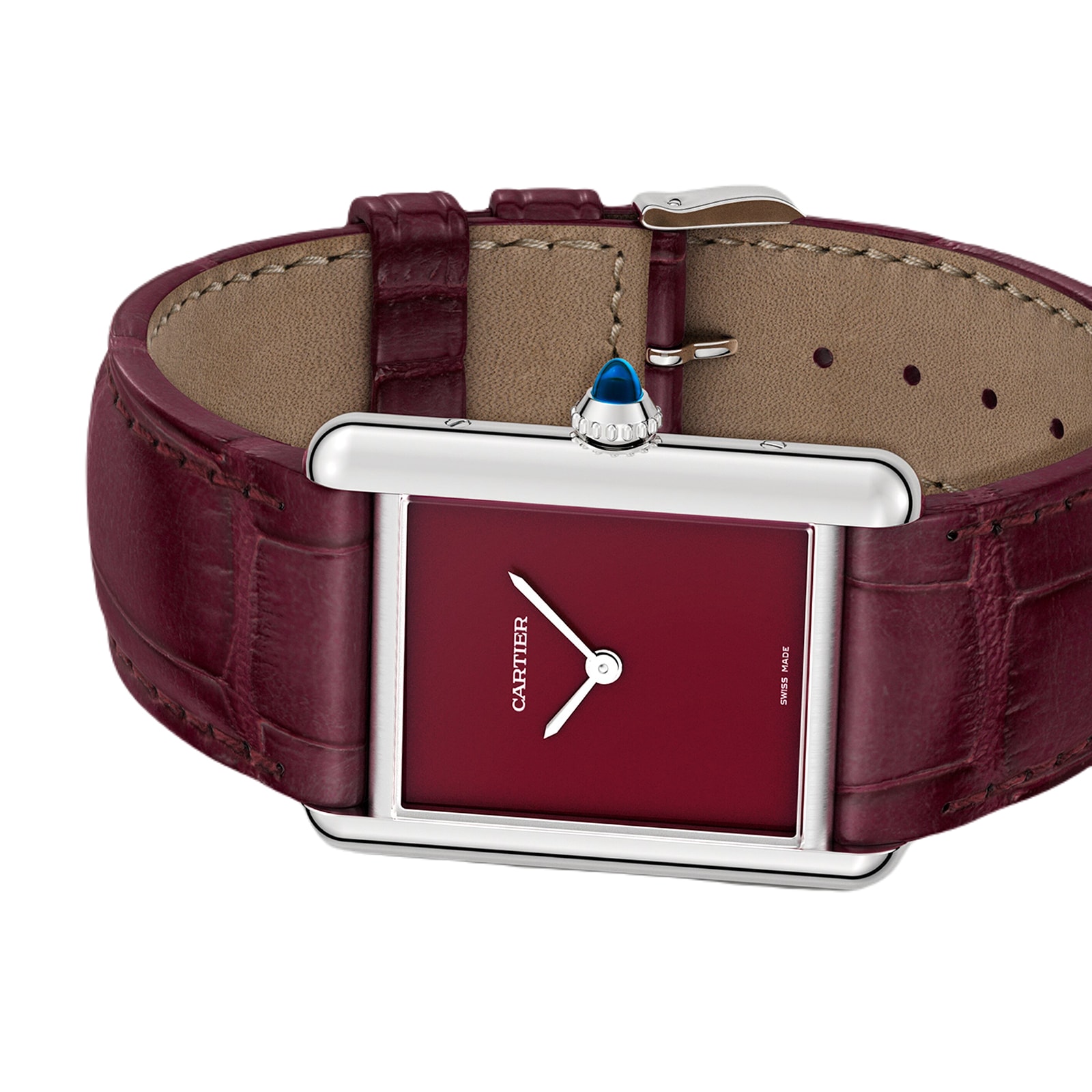 Cartier Tank Must De Cartier, Large Model, Quartz Movement, Steel, Leather Cartier Tank Must De Cartier, Large Model, Quartz Movement, Steel, Leather