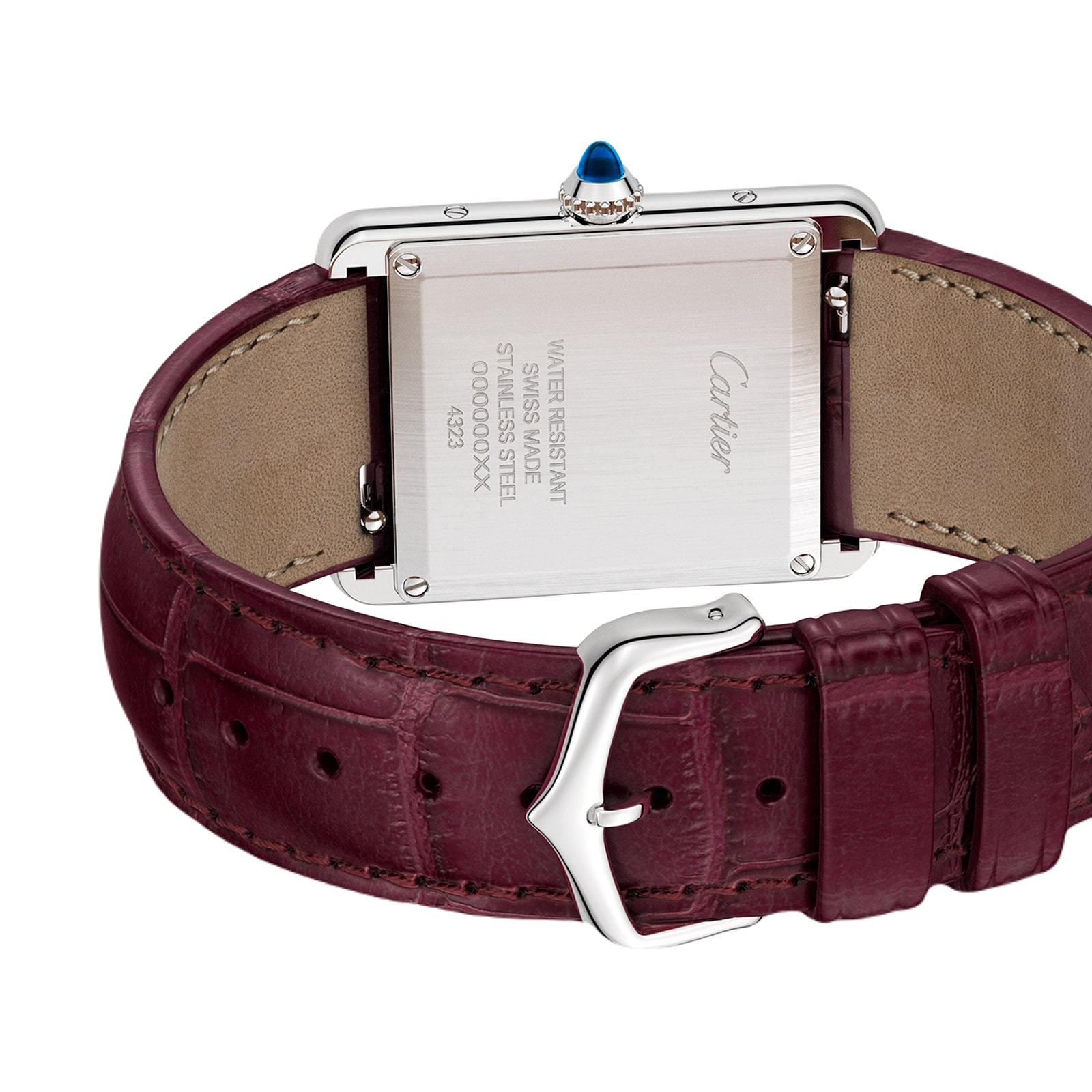 Cartier Tank Must De Cartier, Large Model, Quartz Movement, Steel, Leather Cartier Tank Must De Cartier, Large Model, Quartz Movement, Steel, Leather