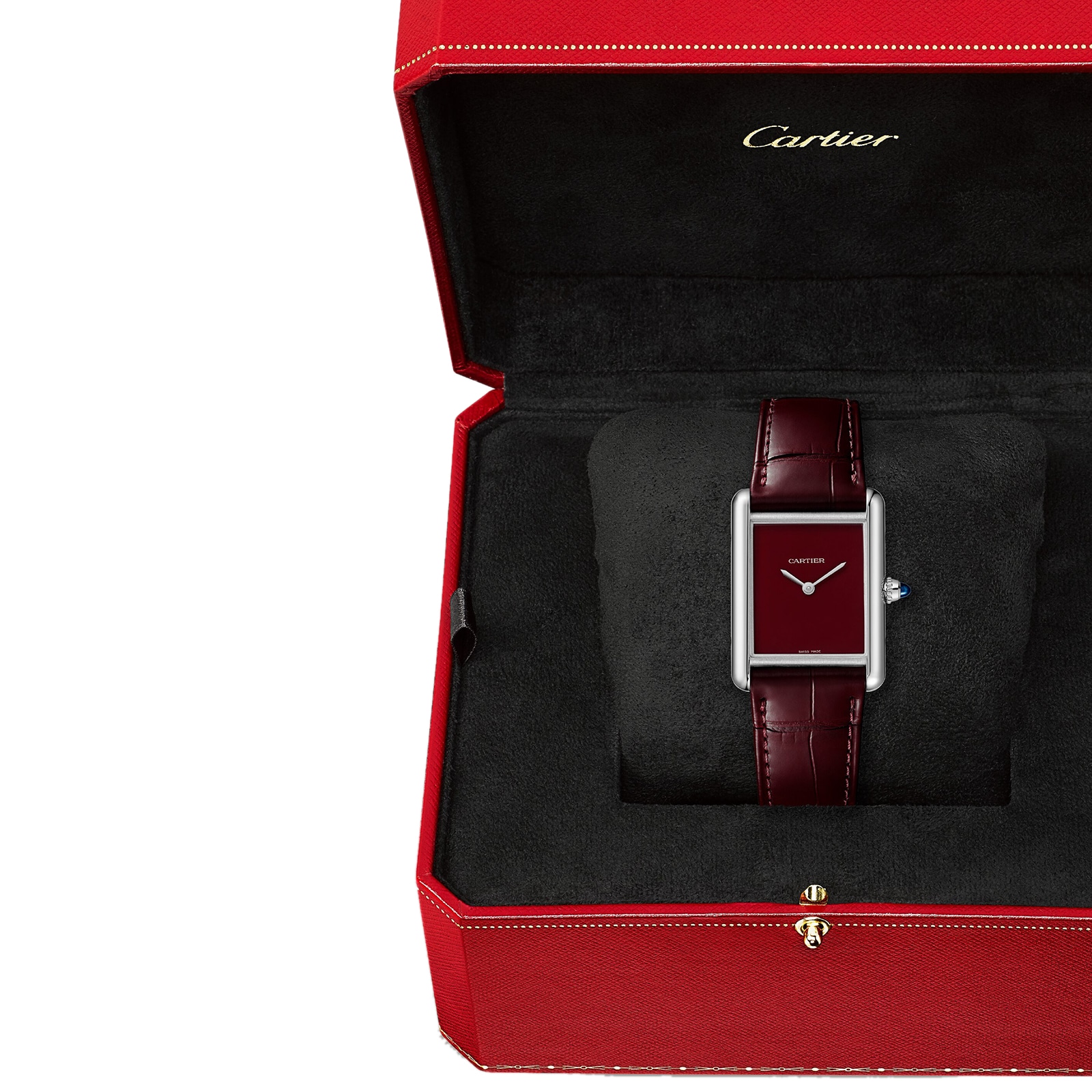 Cartier Tank Must De Cartier, Large Model, Quartz Movement, Steel, Leather Cartier Tank Must De Cartier, Large Model, Quartz Movement, Steel, Leather