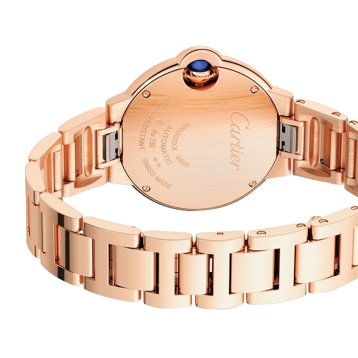 Cartier Ballon Bleu De Cartier Watch 33mm, Automatic Movement, Rose Gold, Diamonds