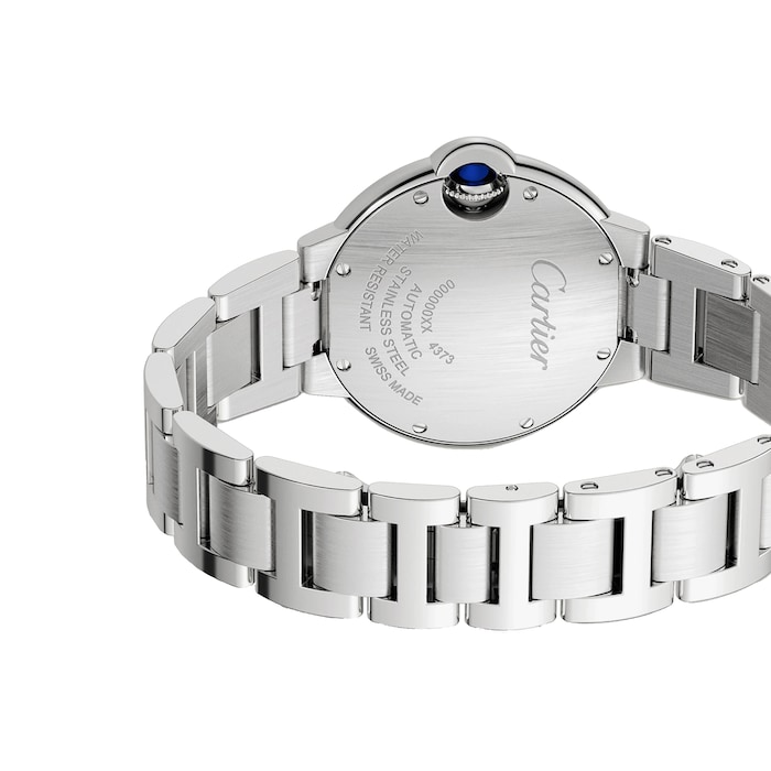 Cartier Ballon Bleu De Cartier Watch 33mm, Automatic Movement, Steel, Diamonds