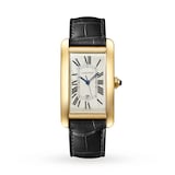 Cartier Tank Américaine Watch Large Model, Yellow Gold, Leather