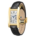 Cartier Tank Américaine Watch Medium Model, Yellow Gold, Leather