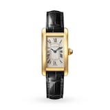 Cartier Tank Américaine Watch Small Model, Yellow Gold, Leather