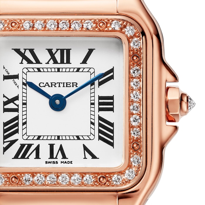 Cartier Panthère De Cartier Watch Small Model, Quartz Movement, Rose Gold, Diamonds