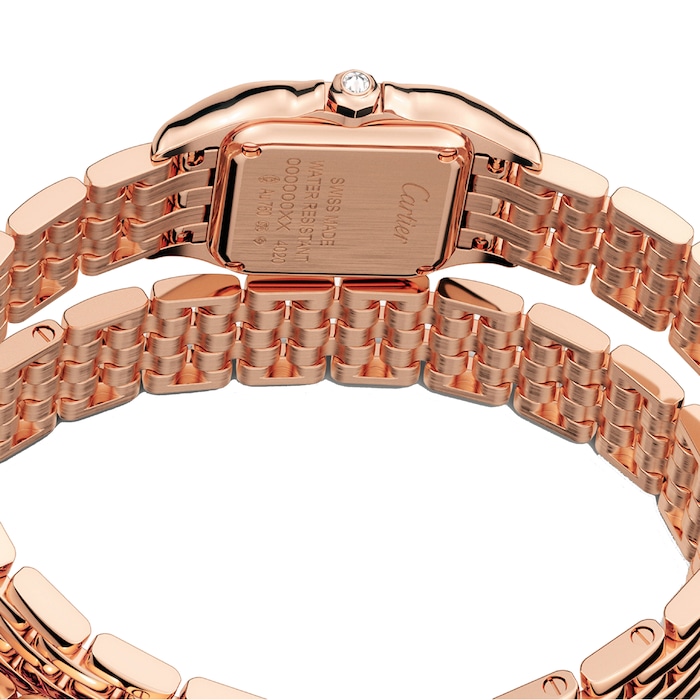 Cartier Panthère De Cartier Watch Small Model, Quartz Movement, Rose Gold, Diamonds