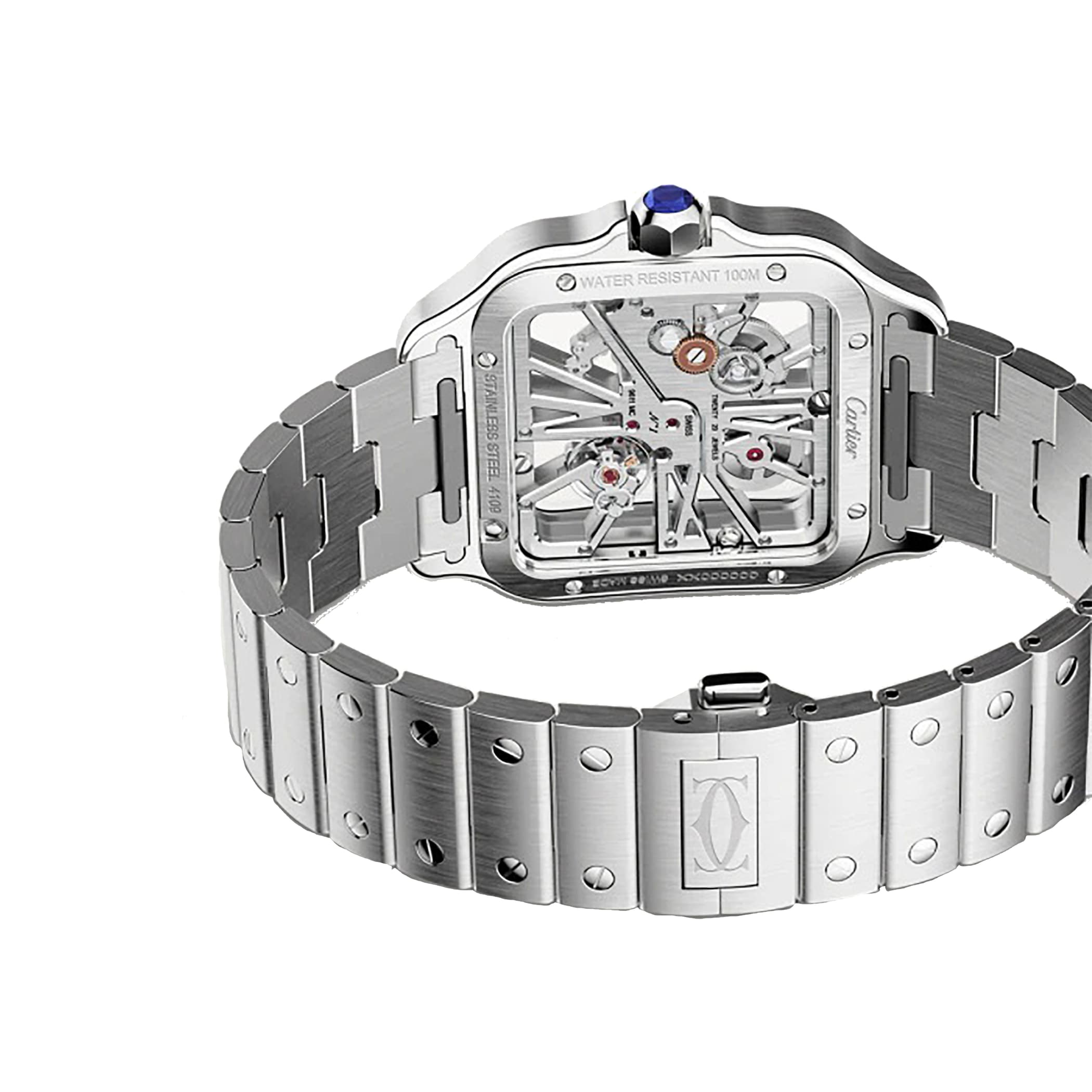 Cartier Santos De Cartier Watch, Large Model, Hand-Wound Mechanical Movement, Steel Cartier Santos De Cartier Watch, Large Model, Hand-Wound Mechanical Movement, Steel