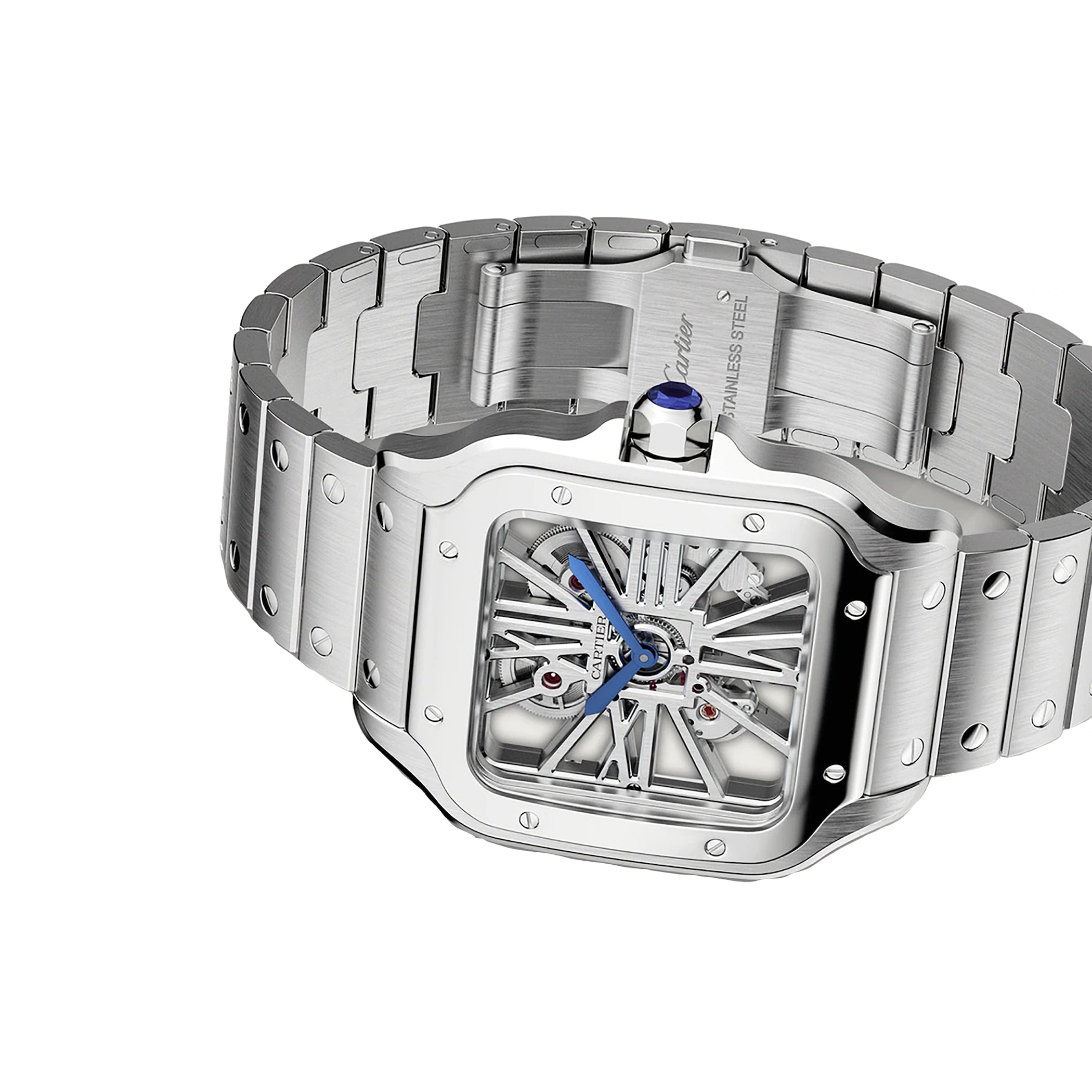 Cartier Santos De Cartier Watch, Large Model, Hand-Wound Mechanical Movement, Steel Cartier Santos De Cartier Watch, Large Model, Hand-Wound Mechanical Movement, Steel