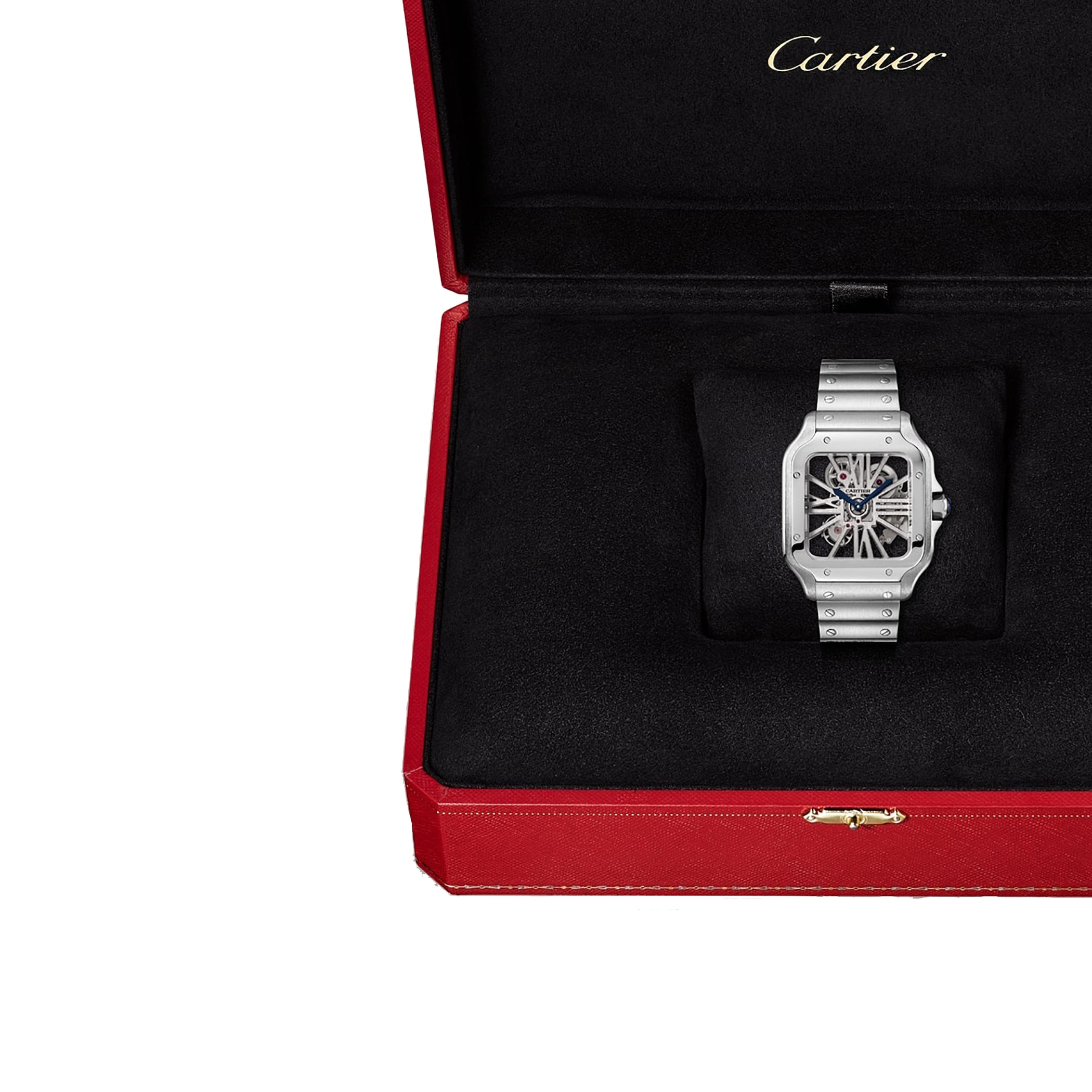 Cartier Santos De Cartier Watch, Large Model, Hand-Wound Mechanical Movement, Steel Cartier Santos De Cartier Watch, Large Model, Hand-Wound Mechanical Movement, Steel