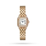 Cartier Panthère De Cartier Watch Mini Model, Quartz Movement, Rose Gold, Diamonds
