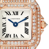 Cartier Panthère De Cartier Watch Mini Model, Quartz Movement, Rose Gold, Diamonds