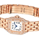 Cartier Panthère De Cartier Watch Mini Model, Quartz Movement, Rose Gold, Diamonds