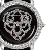 Cartier Révélation D'une Panthère Watch 37mm, Rhodiumized White Gold, Diamonds, Leather