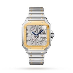 17311258 - Santos De Cartier Watch, Large Model, Manual Winding, Steel Case, Yellow Gold