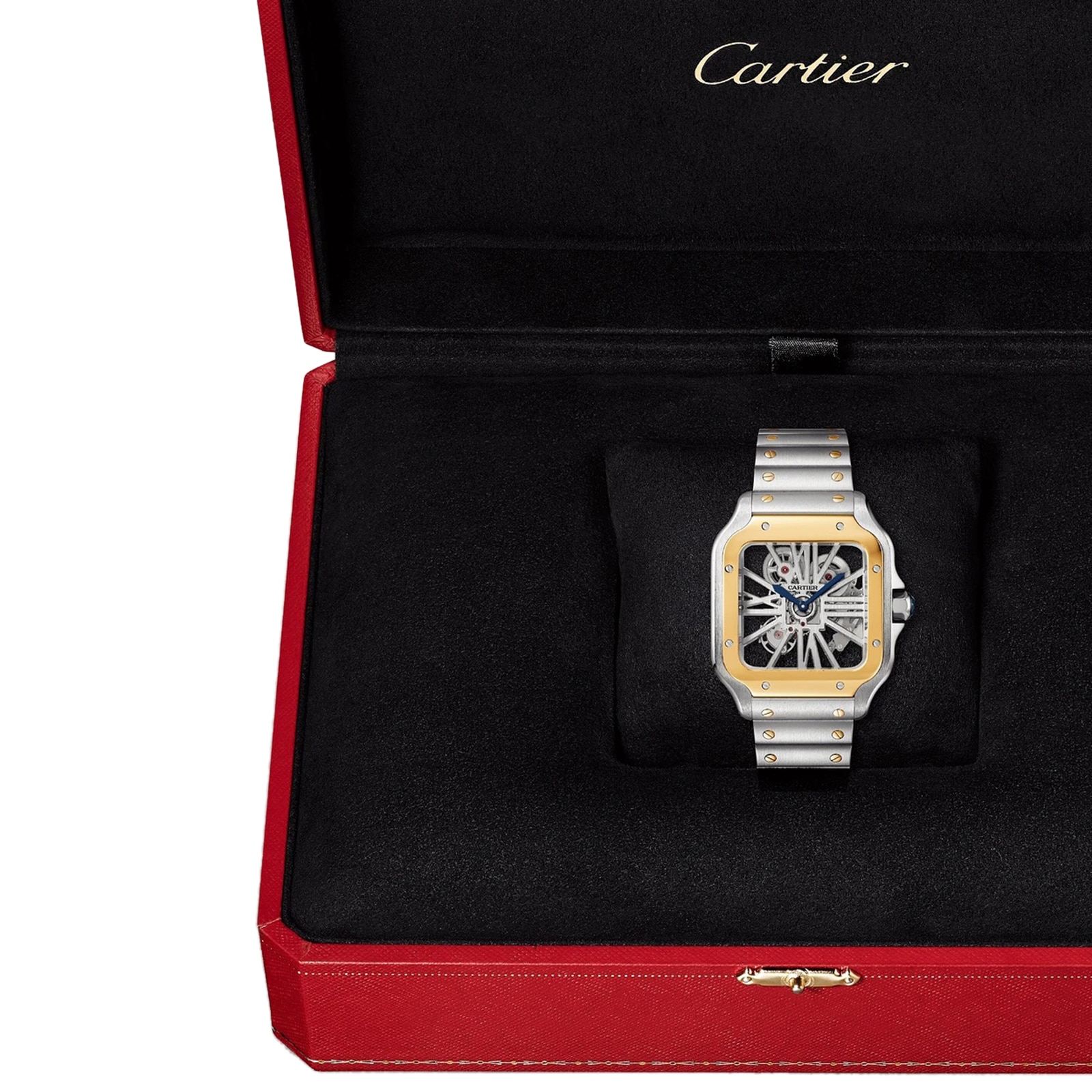 Cartier Santos De Cartier Watch, Large Model, Manual Winding, Steel Case, Yellow Gold