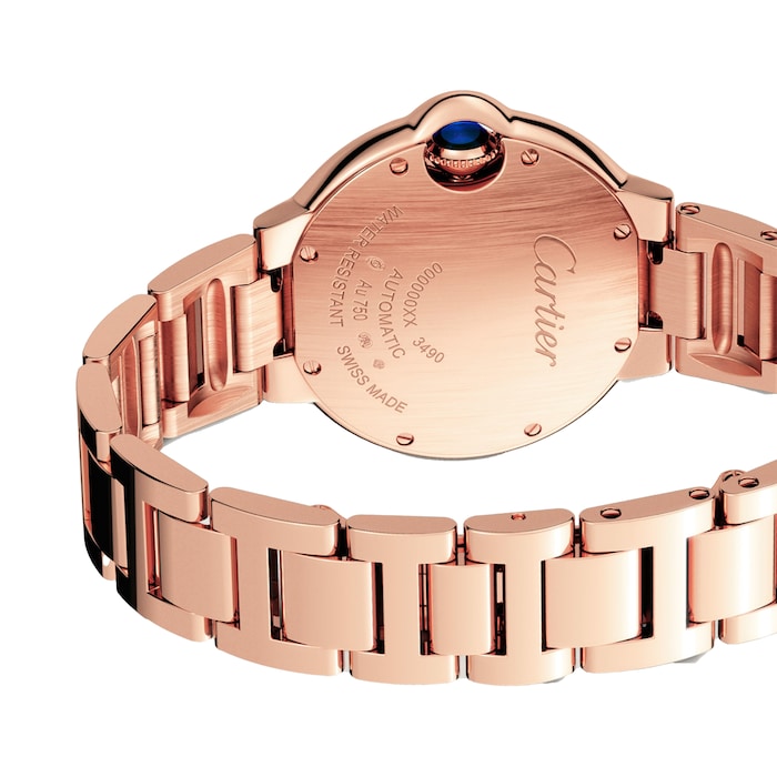 Cartier Ballon Bleu De Cartier Watch 33mm, Mechanical Movement With Automatic Winding, Rose Gold, Diamonds