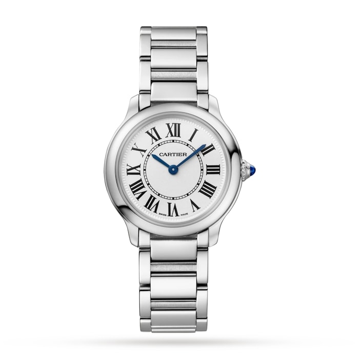 Cartier Ronde Must de Cartier watch, 29 mm, high autonomy quartz movement (approx. 8 years). Steel case