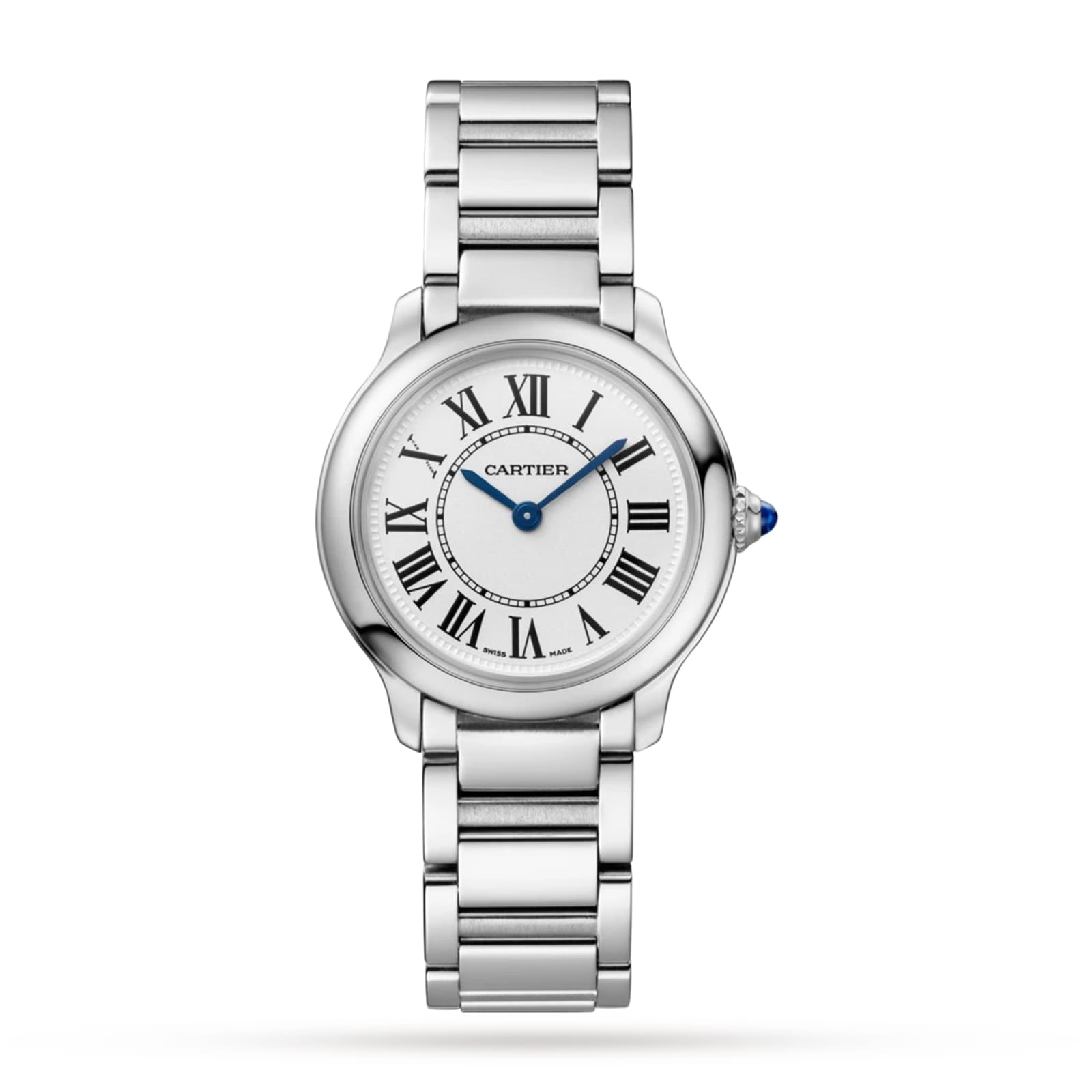 Ronde Must de Cartier watch, 29 mm, high autonomy quartz movement (approx. 8 years). Steel case