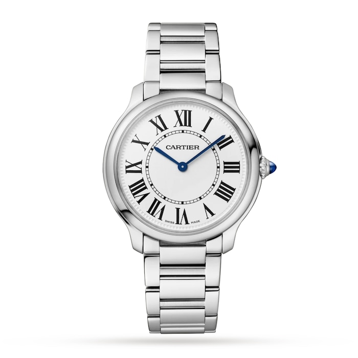 Cartier Ronde Must de Cartier watch, 36 mm, high autonomy quartz movement (approx. 8 years). Steel case