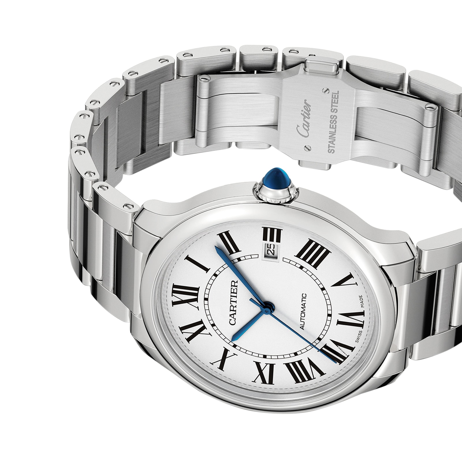 Cartier Ronde Must De Cartier Watch, 40mm, Mechanical Movement With Automatic Winding, Steel