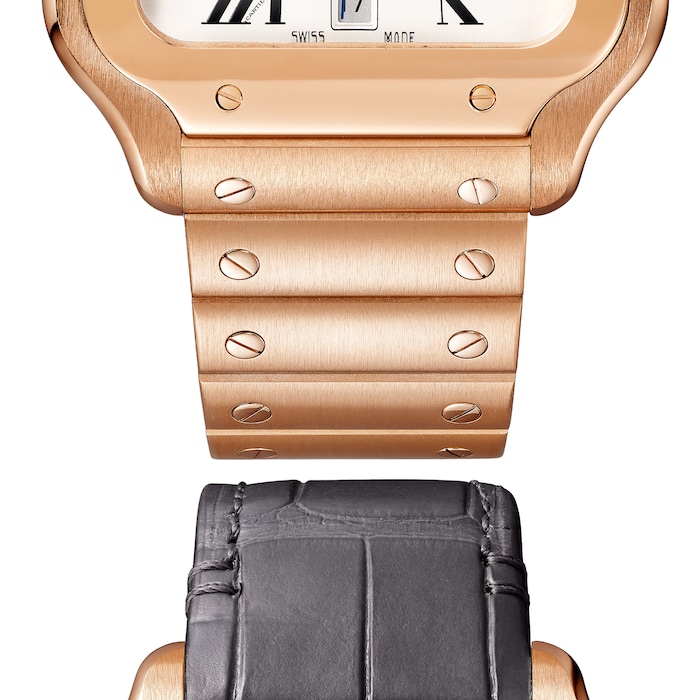 Cartier Santos Watch, Large Model, Mechanical Movement With Automatic Winding, Calibre 1847 MC Rose Gold