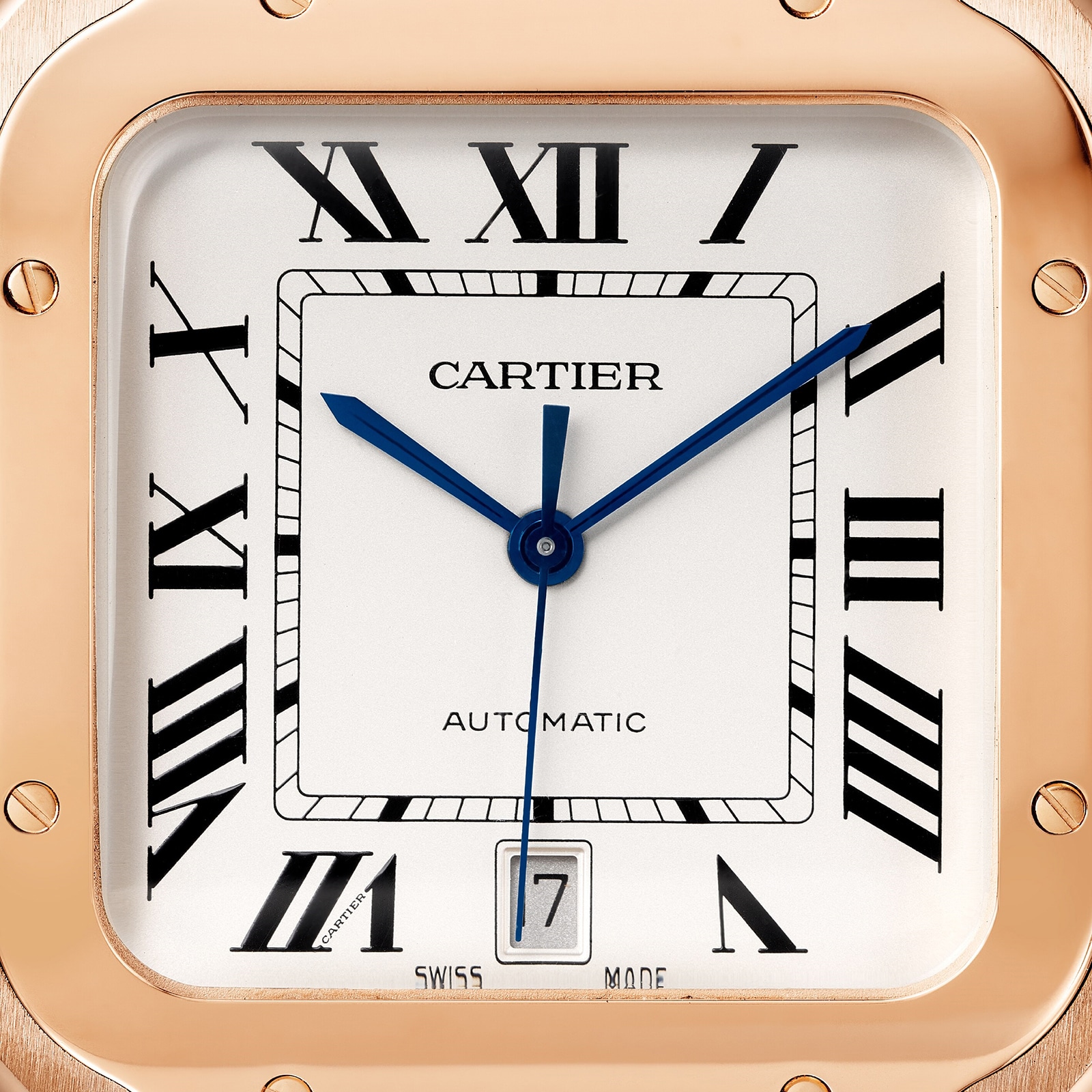 Cartier Santos De Cartier Watch, Large Model, Mechanical Movement With Automatic Winding, Calibre 1847 MC Rose Gold