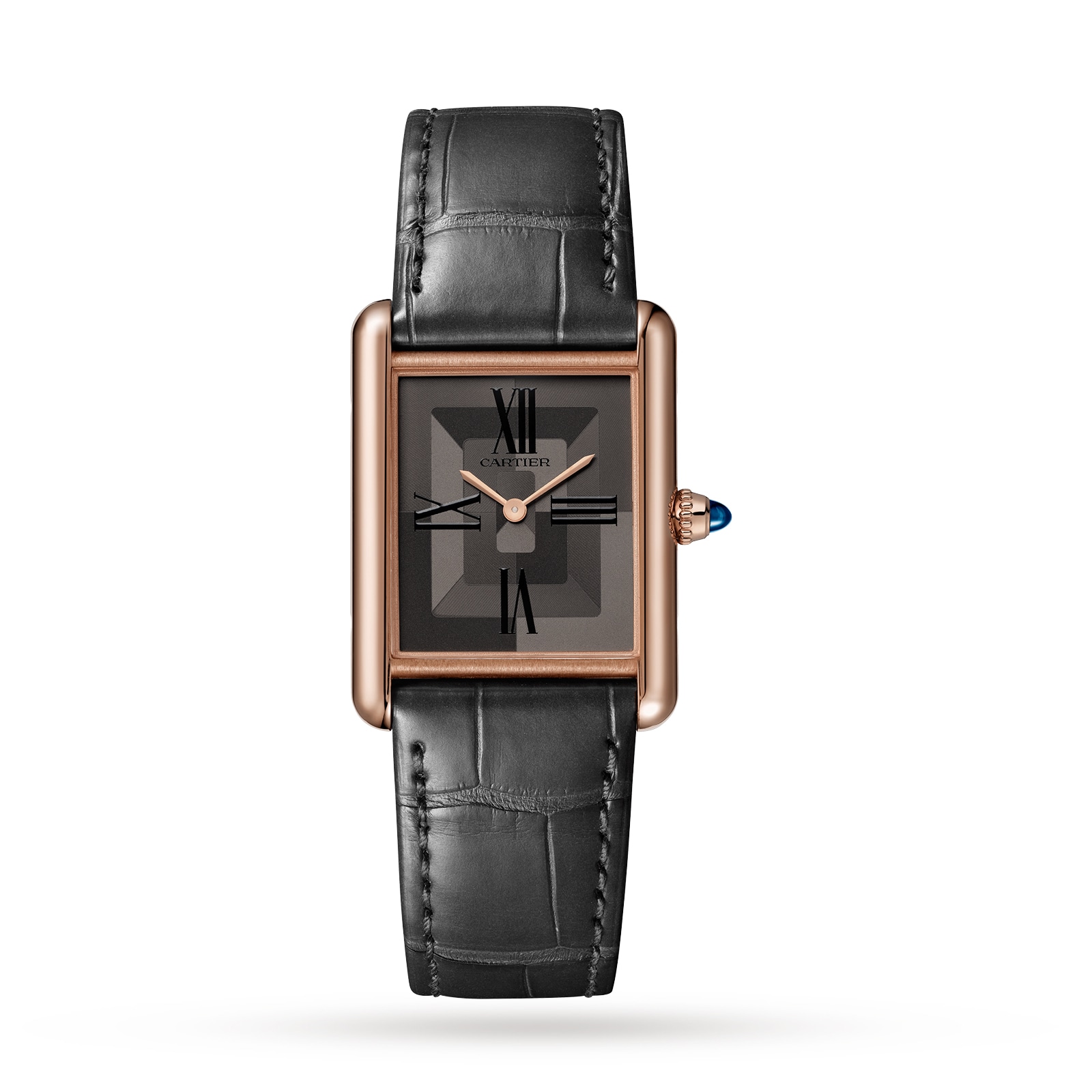 Tank Louis Cartier Watch Large Model Manufacture Mechanical Movement With Manual Winding Rose Gold